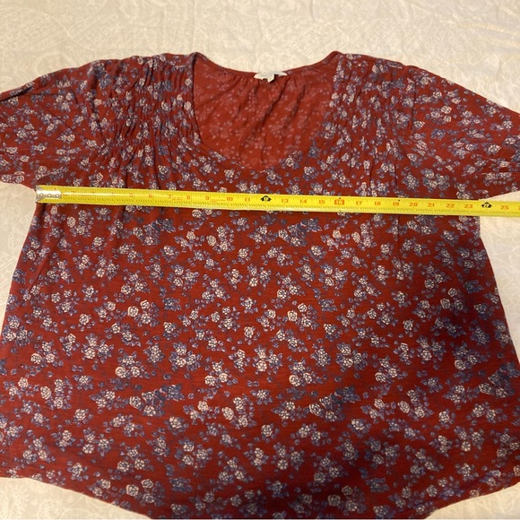 Lucky Brand Red Blouse with Bell Sleeves - Picture 9 of 10